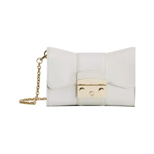 Furla Metropolis Collection Кожа Сумка через плечо Мини Женская Белая