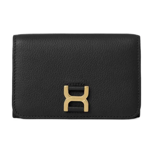 Chloe Marcie Телячья кожа с текстурой Кошелек Средний Женский Черный