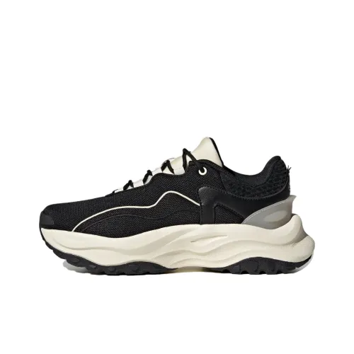 Adidas Maxxwavy Беговые кроссовки Низкий топ Бежевый Черный Женские