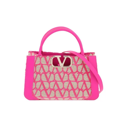 Valentino Vlogo Кожаная отделка Сумка через плечо Сумка Маленькая Женская Розовая