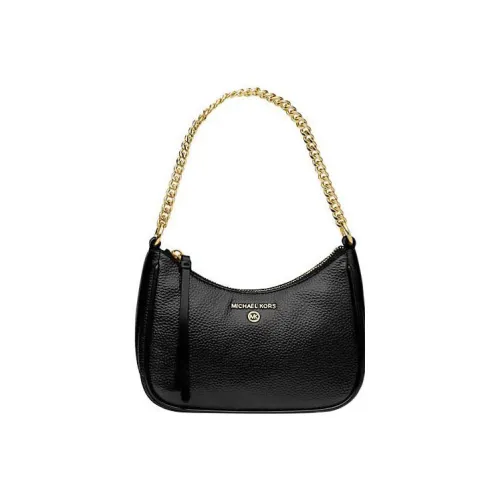 MICHAEL KORS Jet Set Charm Litchi Grain Leather One Shoulder Bag Small Women's Black