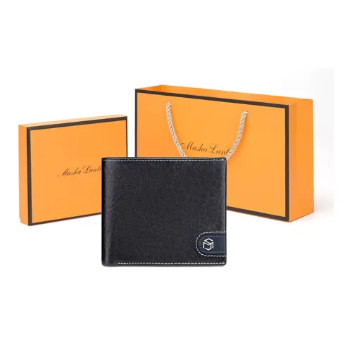 MashaLanti Кошелек из натуральной коровьей кожи стандартный мужской черный
