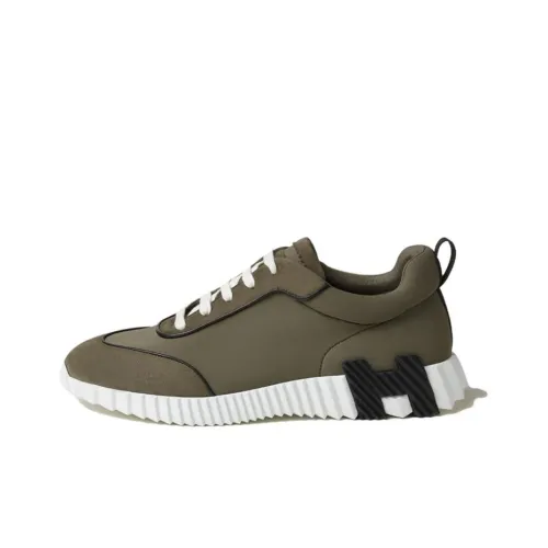 HERMES Bouncing Low Топ Повседневная обувь Мужской Зеленый