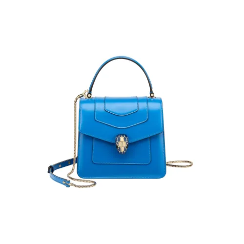 BVLGARI Serpenti Forever Сумка С Верхней Ручкой Маленькая Сумка С Верхней Ручкой,подкладка Из Грогрена Изумрудно-зеленого Цвета