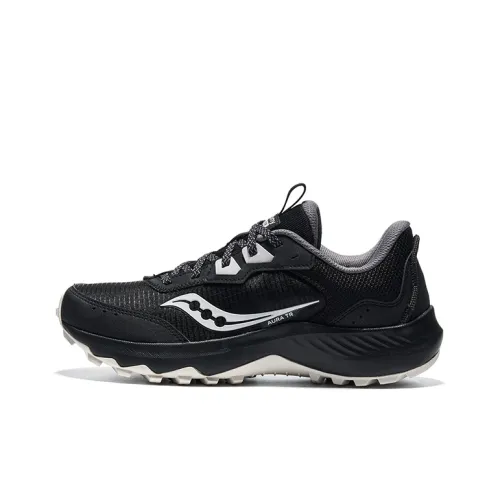 Saucony AURA TR Низкий Топ Беговые Кроссовки Женские Черные Серые