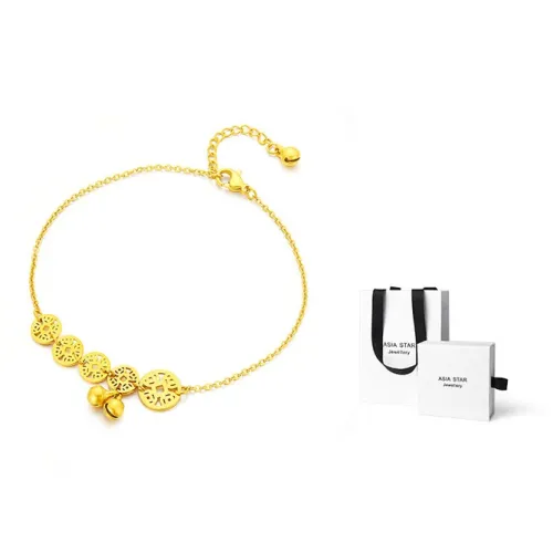 Asia Star Титановые стальные браслеты на щиколотку для женщин