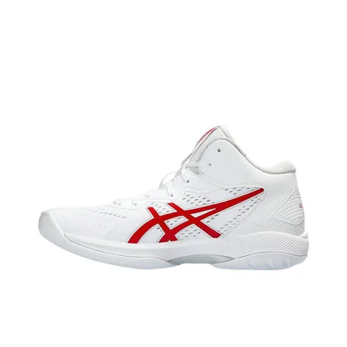 ASICS Gel HOOP V15 Дышащие Высокие Баскетбольные Кроссовки Унисекс Белый Красный