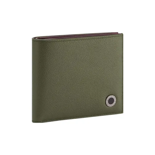 BVLGARI Кошелек из телячьей кожи мужской зеленый