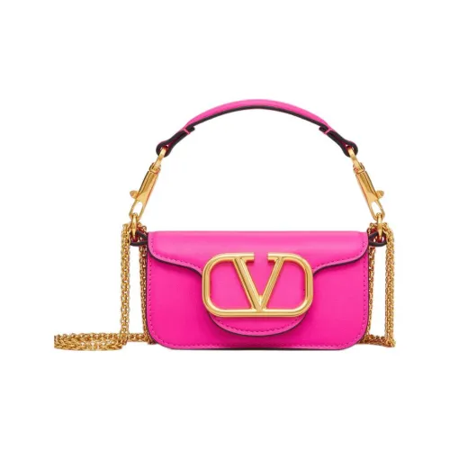 Valentino Locò Телячья кожа Сумка-багет Сумка через плечо Сумка на одно плечо Экстра мини Женская Розовая