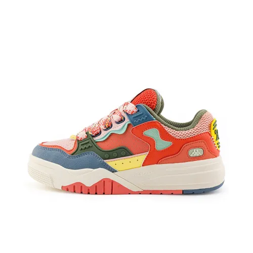 KAPPA Устойчивые к истиранию низкие кроссовки для скейтбординга унисекс красные розовые