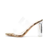 Прозрачный/Шампанское Высота каблука 9 см