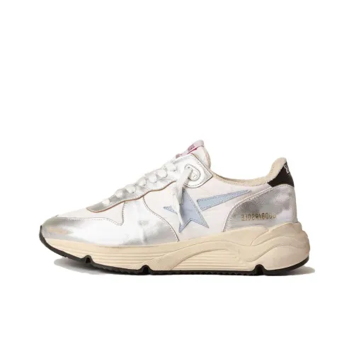Golden Goose Running Sole Casual Low Top Белый Серебряный Синий Женский