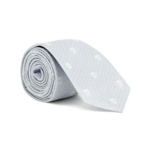 Alexander McQueen Ties Men's Silver Александр Маккуин Галстуки Мужской Серебряный