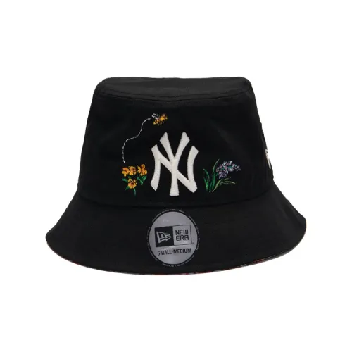 New Era Cotton Bucket Hats Черный Унисекс