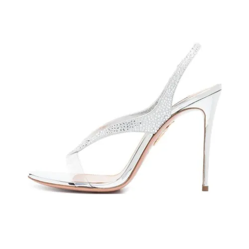 AQUAZZURA Izzy One Ремешок Сандалии Женские Серебряные