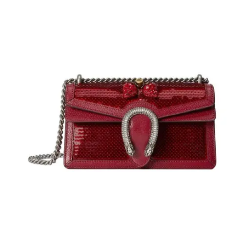 GUCCI Dionysus Кожа Сумка через плечо Женская Красная