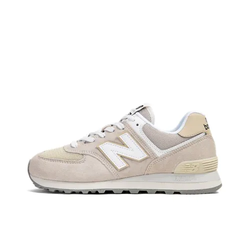 New Balance NB 574 Low Топ Повседневные Беговые Кроссовки Унисекс Экрю