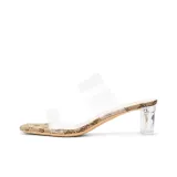 Прозрачный/Шампанское, каблук 5 см