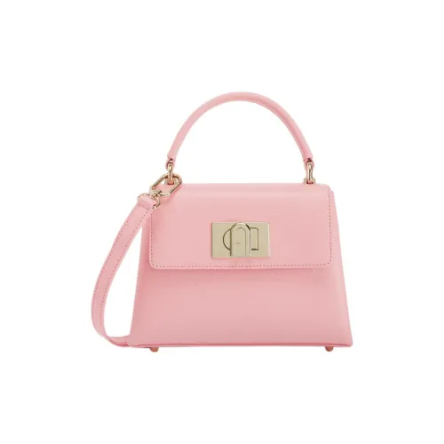 Furla 1927 Collection Ламинированная корова кожа Сумка через плечо Сумка мини Женская Розовая