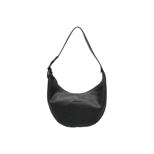 LONGCHAMP Roseau Essential Телячья кожа Полумесяц Сумка Сумка Сумка через плечо Женская Черная