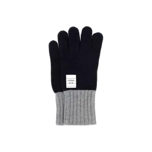 THOM BROWNE Cotton Knit Перчатки Темно-синий Мужской