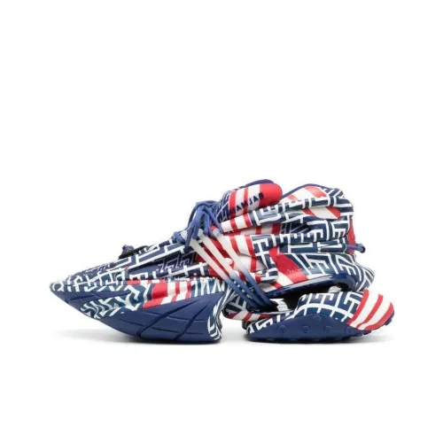 BALMAIN Unicorn Низкий Топ Повседневная Обувь Мужская Синий Красный