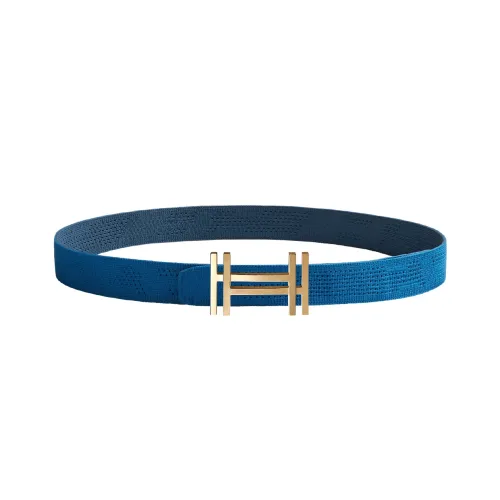 HERMES Nylon Ремень Мужской Синий 3,2 см