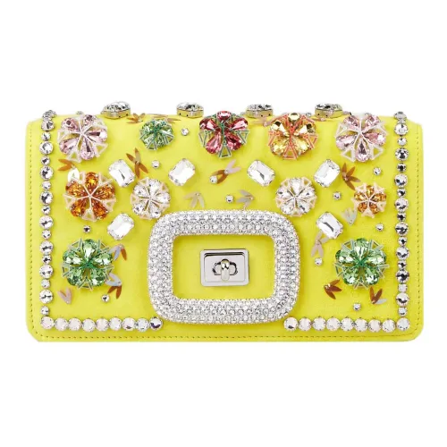 Roger Vivier Замша Кожа Одно плечо Через плечо Ручная Сумка Мини Женская Желтая