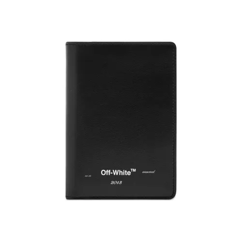 Off Белый Кожа Картхолдер Passport HOLDER Мужской Черный