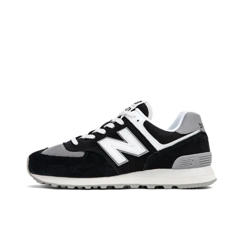 New Balance NB 574 Амортизация Износостойкий Низкий Топ Повседневные Городские Кроссовки для Коммутирования и Беговых Кроссовки Унисекс Черный Серый