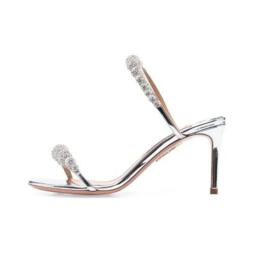 AQUAZZURA Disco Dancer One Ремешок Сандалии Женские Серебряные
