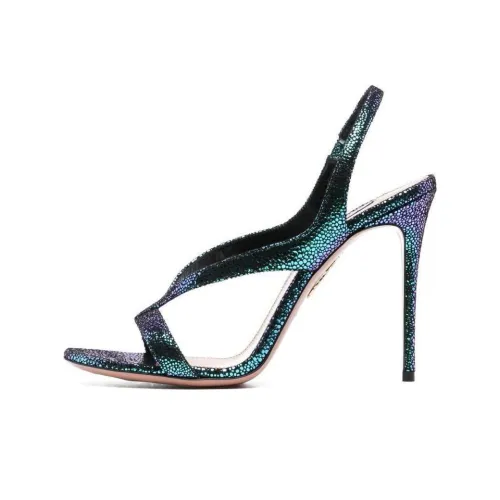 AQUAZZURA Izzy One Strap Sandals 11,5cm Women's Blue AQUAZZURA Izzy One Ремешок Сандалии 11,5 см Женские Синие