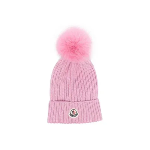 Moncler Шерстяные Шапки Розовый Детский