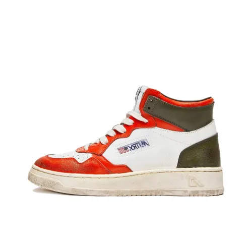 AUTRY Medalist High Топ Скейтборд Кроссовки Женские Белые Оранжевые Зеленые