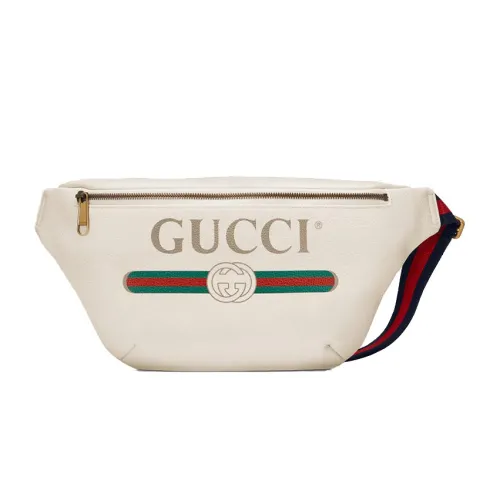 GUCCI Сумка через плечо из кожи поясная сумка большая мужская белая