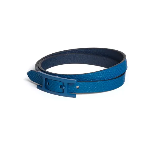 HERMES Behapi Телячья кожа Керамика Покрытый Наручные повязки Синий Женские