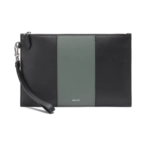 BALLY Клатч из коровьей кожи стандартный мужской зеленый