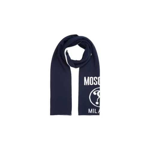 MOSCHINO Вязаные шали из шерсти, синие, женские