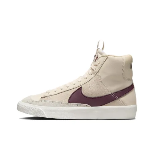 Nike Blazer '77 противоскользящие устойчивые к истиранию высокие кроссовки для скейтбординга GS бежевые