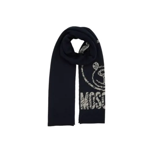 MOSCHINO Вязаные шарфы Синий Мужской