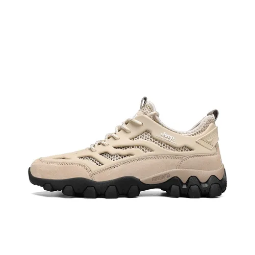 JEEP Износостойкий Водонепроницаемый Легкий Низкий Топ Уличная Обувь Мужская Песочный