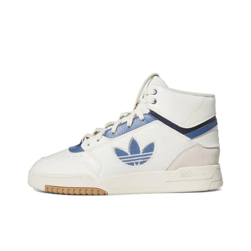 Adidas Originals Drop Step Series Slip-Resistant High Top Skateboard Shoes Unisex White Blue