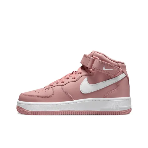 Nike Air Force 1 LE Slip-Resistant MID Скейтбординг Кроссовки GS Розовые Белые