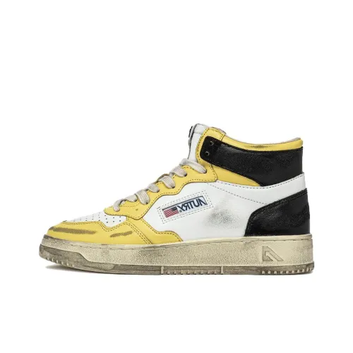 AUTRY Medalist High Топ Скейтборд Кроссовки Женские Черный Белый Желтый