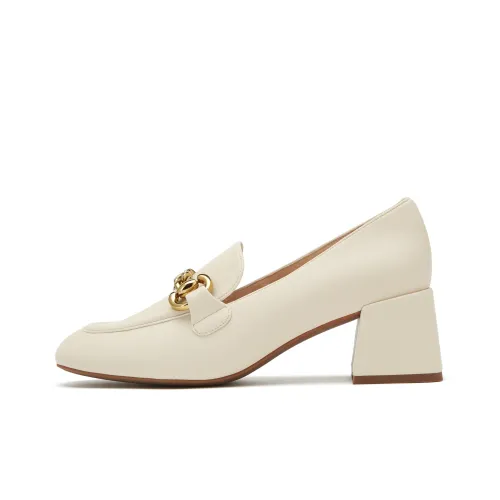 TOOMANYSHOES Hokkaido Лоферы 5,5 см Женские Экрю