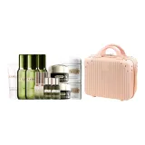 Чистая вода 30 мл * 3 + чистое молоко 15 мл * 2 + крем 7 мл * 2 + крем для глаз + очищение + концентрированная эссенция