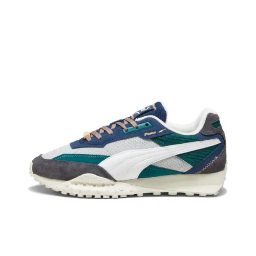 PUMA Blktop Rider Амортизация Низкие Беговые Кроссовки Унисекс Синие Зеленые
