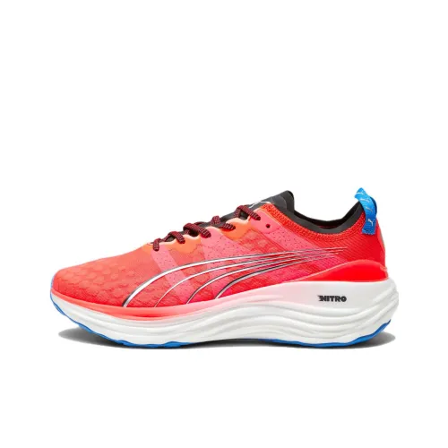 PUMA ForeverRUN Nitro Slip-Resistant Низкий Топ Беговые Кроссовки Мужские Арбузно-Красный Красный