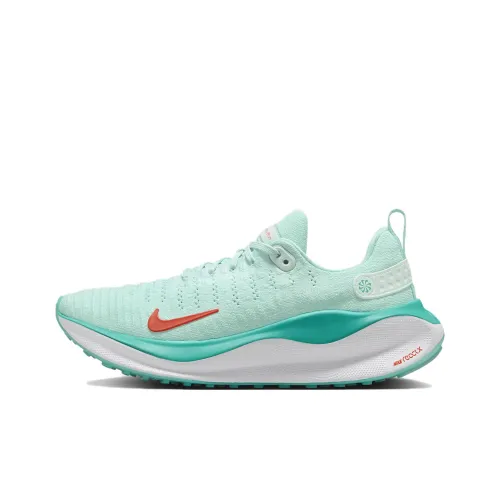 Nike React Infinity Run Flyknit 4 Slip-resistant Abrasion-resistant Low Top Casual Running Shoes Women's White Blue Найк React Infinity Run Flyknit 4 Противоскользящий Устойчивый к истиранию Низкий Топ Повседневные Беговые Кроссовки Женские Белый Синий