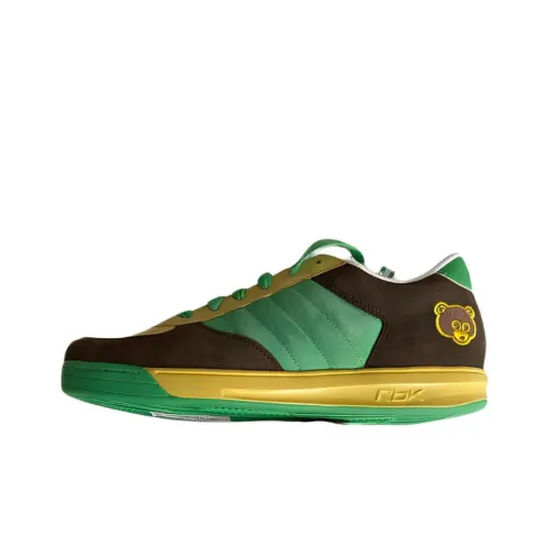 Кроссовки для скейтбординга Kanye x Reebok Slip Resistant Low Top Мужские Зеленый Желтый Коричневый